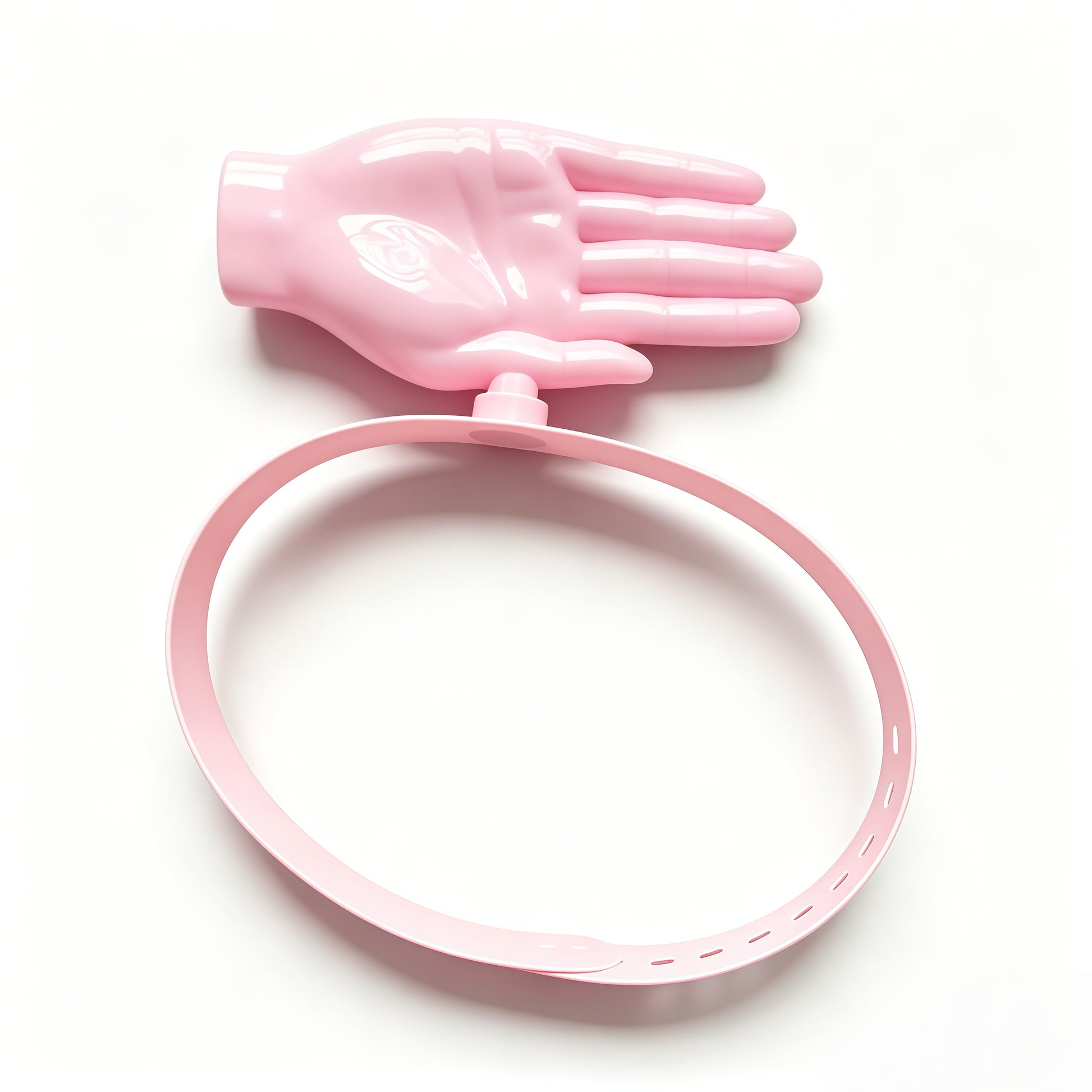 novelty hand shaped visor worn during beach vacation