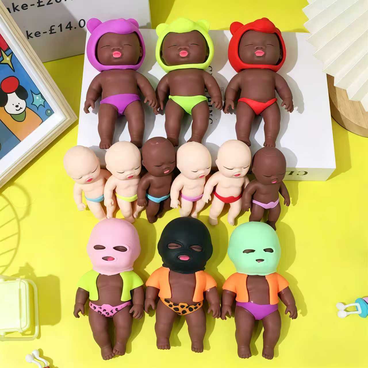 natasha squishy dolls wearing different cute outfits