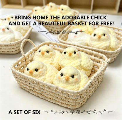 Adorable fluffy chick plushies for desk decor calming sensory stress relief toys