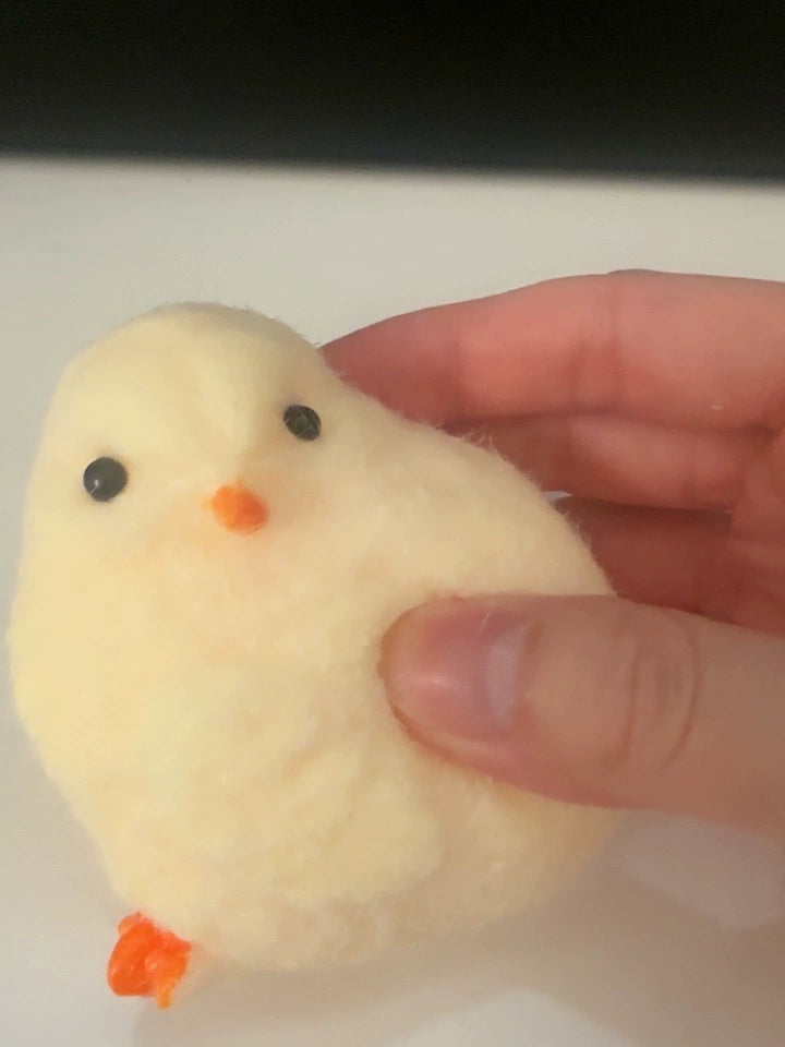 Cozy desk fluffy chick plushies for calming workspace decor and stress relief moments