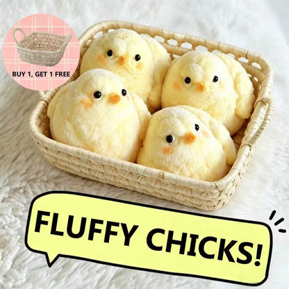 Cute yellow fluffy chick squishy stress relief toys for cozy room decor and relaxation
