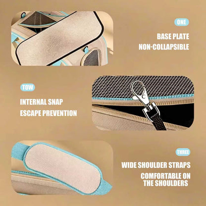 Portable pet travel carrier with wheels and adjustable pull handle